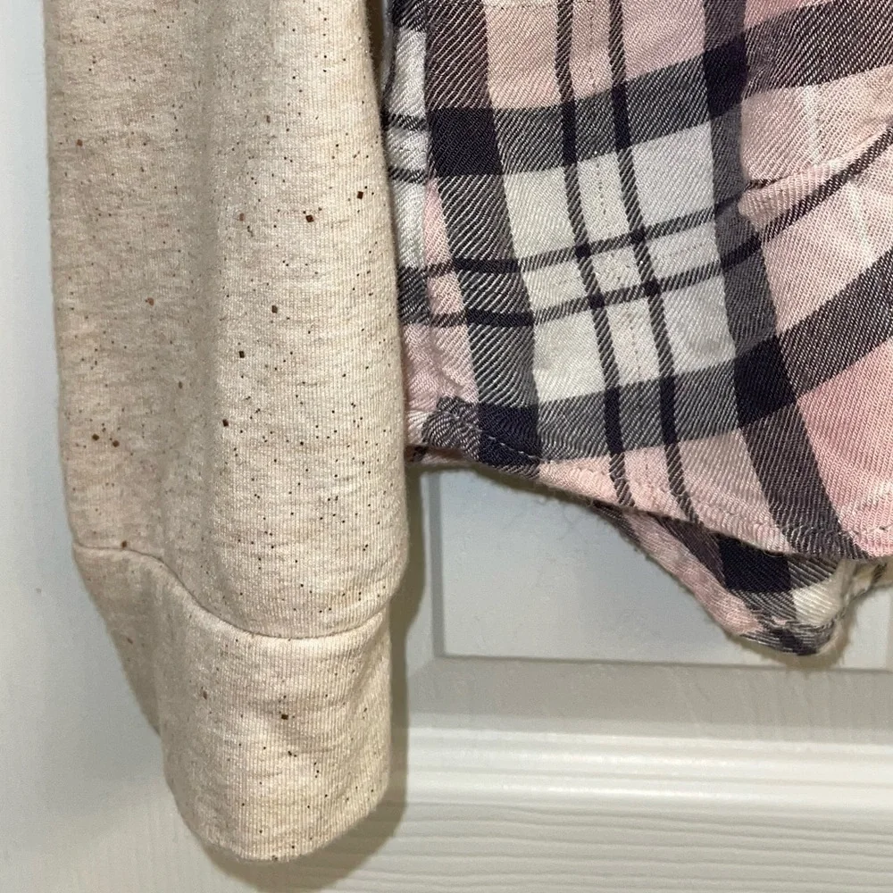 Justice plaid shirt with hood